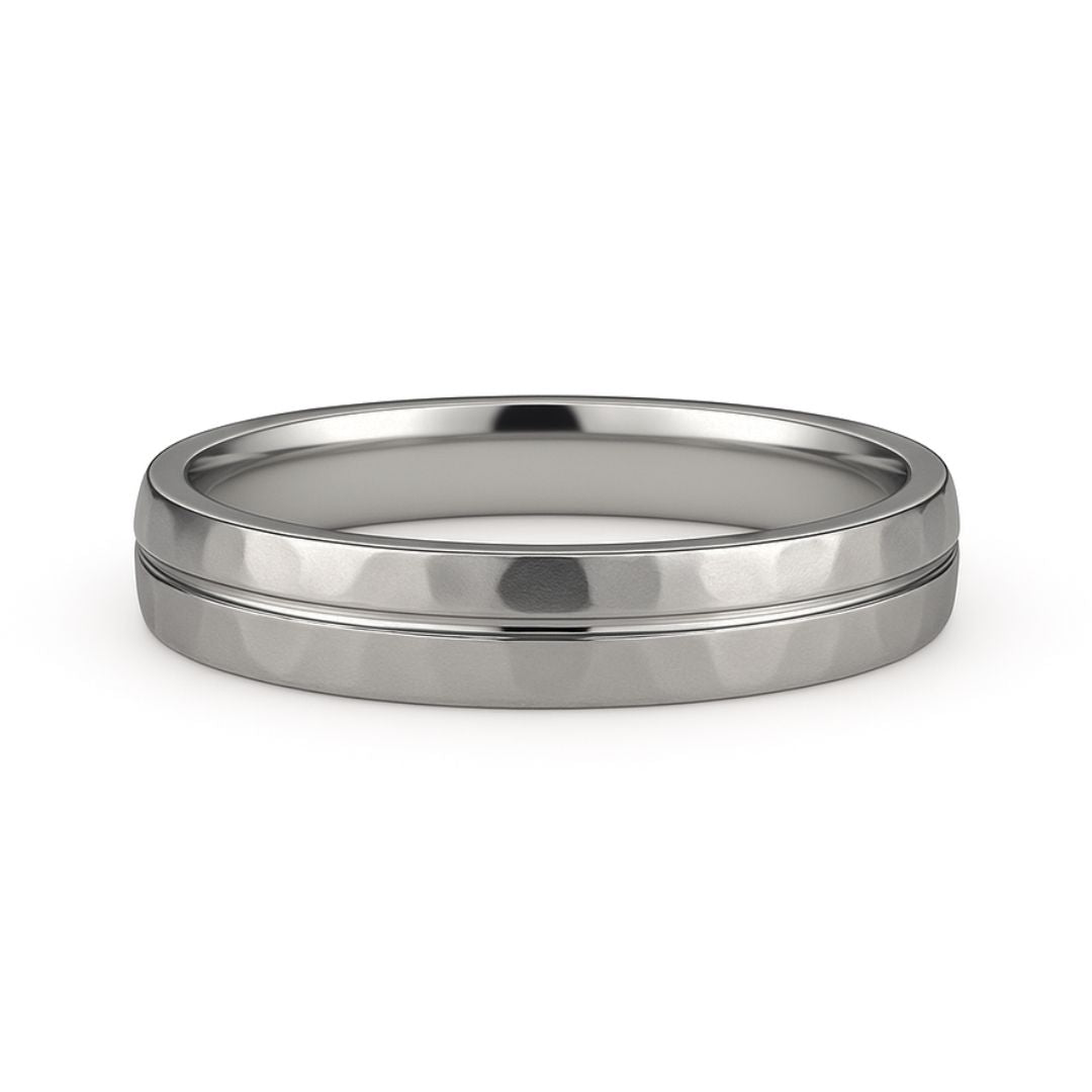 Hammered Band with Single Groove