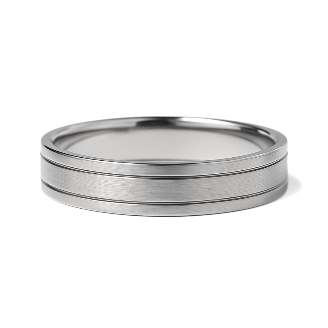 Brushed Double Groove Band